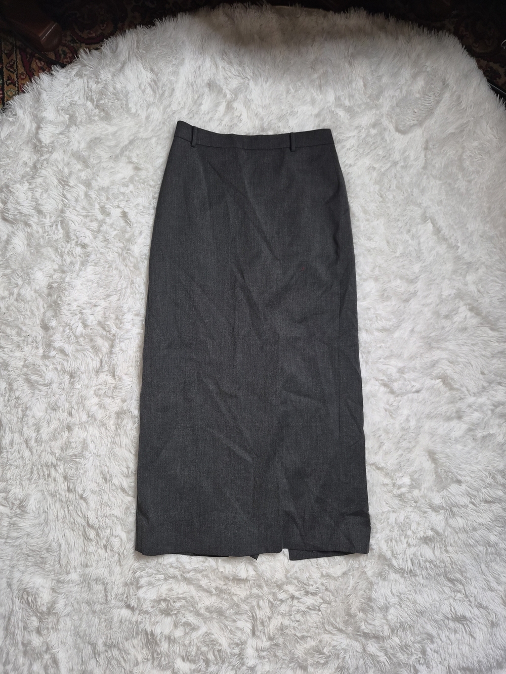 Pixie Market Maxi Skirt Wool Blend Gray Office Siren Work Business Career Chic ✨